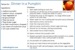 dinner in a pumpkin recipe